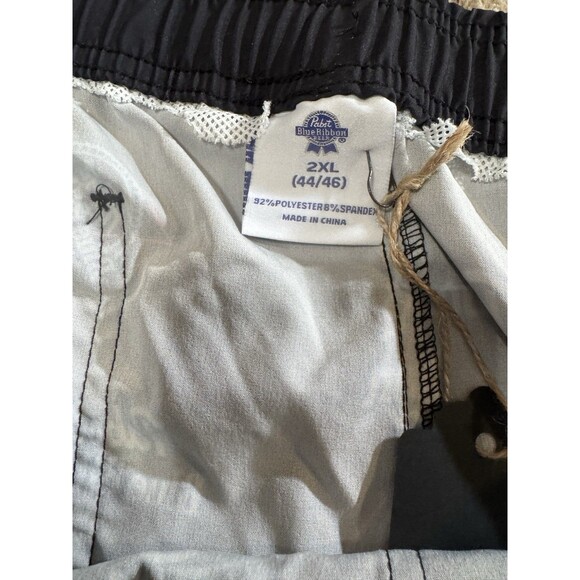 Pabst Blue Ribbon Beer Means 2 XL Swim Trunks With Pickets No Liner - Picture 4 of 5